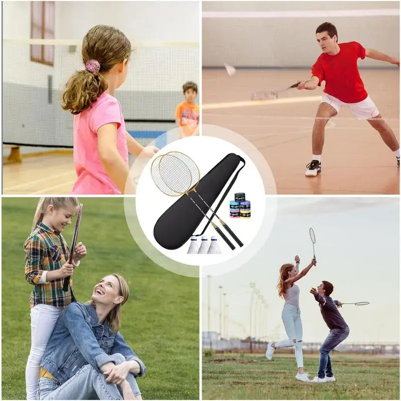 מחבטי בדמינטון מקצועיים | ציוד בדמינטון סט כולל ילדים ומבוגרים משחקים בטבע ובאולם ספורט