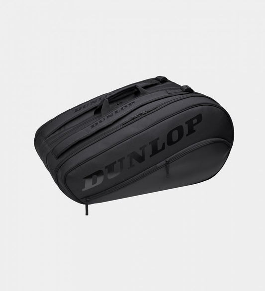תיק אימון Dunlop Team 12R | דנלופ עם עיצוב שחור מודרני ופונקציות רבות לאחסון ציוד טניס.