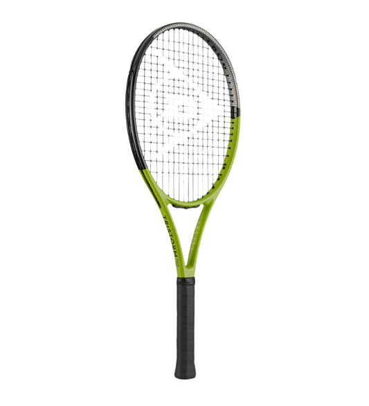 מחבט טניס Dunlop TRISTORM TEAM 100 משקל 285 גרם | דנלופ בצבע ירוק עם רשת סיבים חזקה.