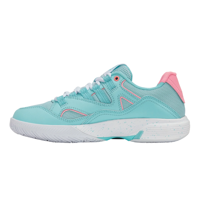 נעלי פאדל K-Swiss Tura Team Padel לנשים בצבע טורקיז - מבט מהצד החיצוני