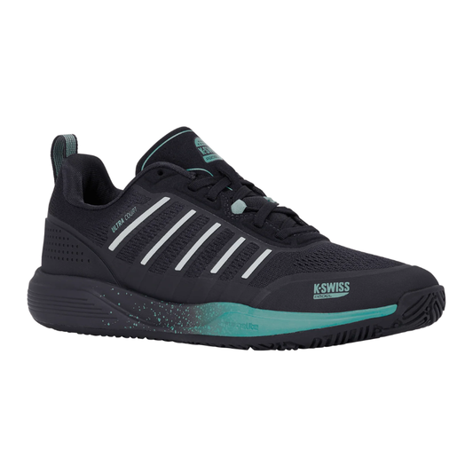 נעלי פאדל לגברים K-Swiss Ultra Court Padel בצבע שחור ותורכיז במבט מהצד