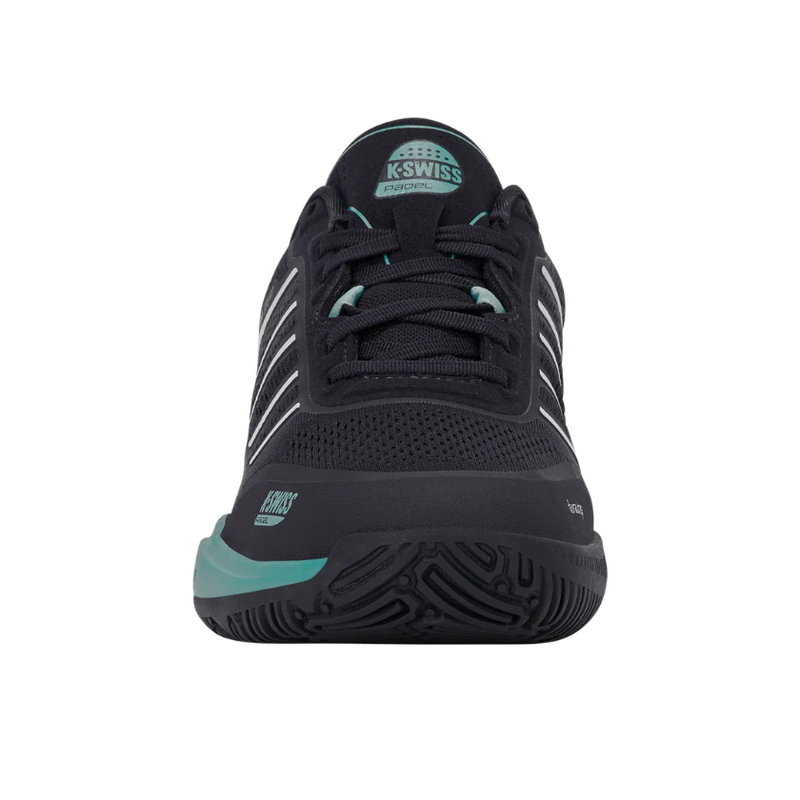 מבט חזיתי של נעלי פאדל K-Swiss Ultra Court Padel לגברים בצבע שחור