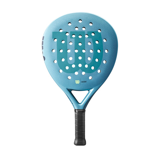 מחבט פאדל Wilson Accent Padel | וילסון - דגם Accent LT בצבעים כחולים עם לוגו ווילסון.
