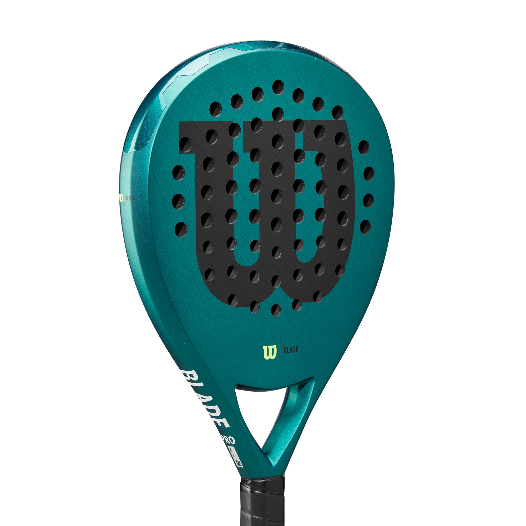 מחבט פאדל Wilson Blade Pro V3 Padel | וילסון - מחבט פאדל בצבע טורקיז עם לוגו ווילסון בגרפיקה מודרנית