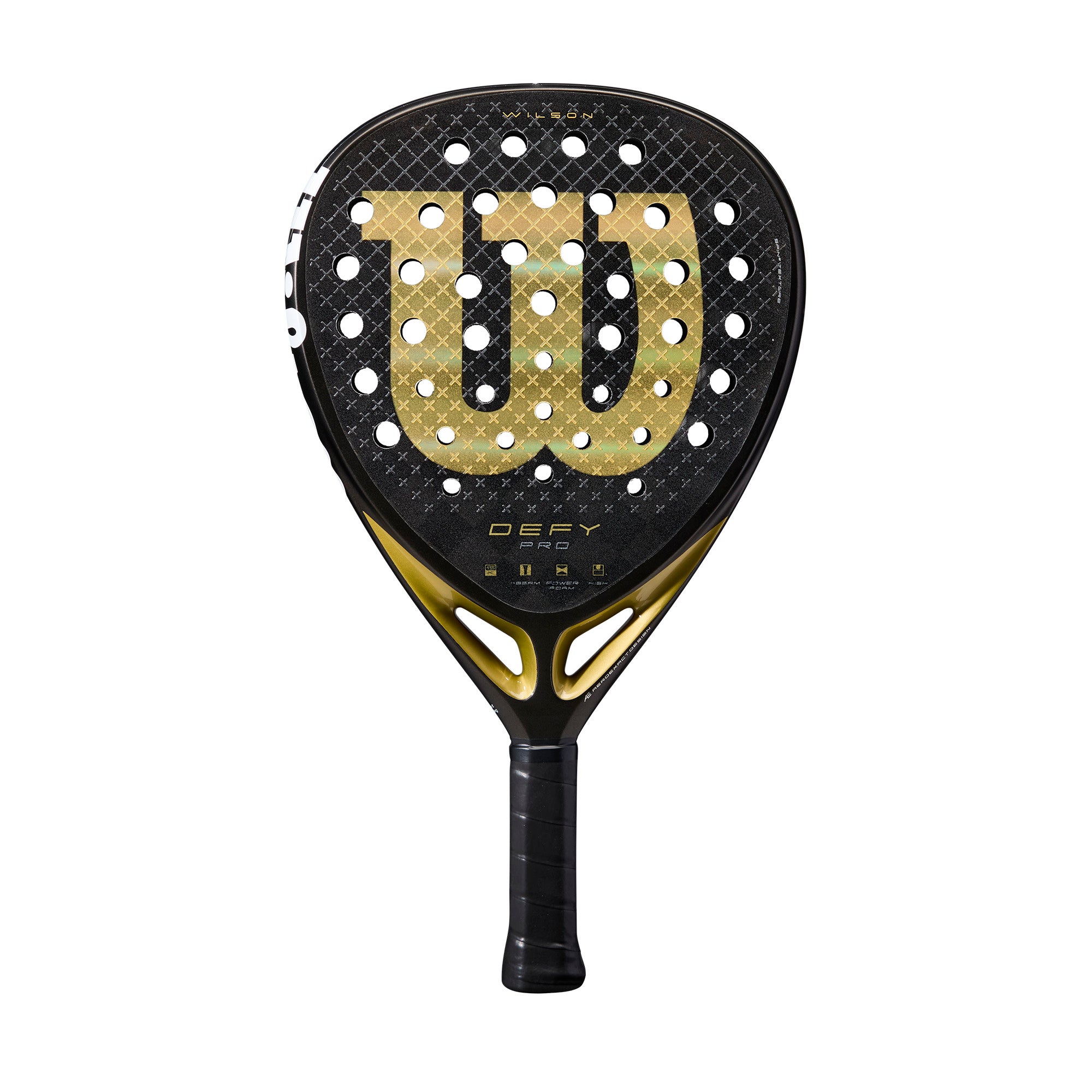 מחבט פאדל Wilson Defy Pro V1 Padel Racket | וילסון בצבע שחור עם לוגו זהב