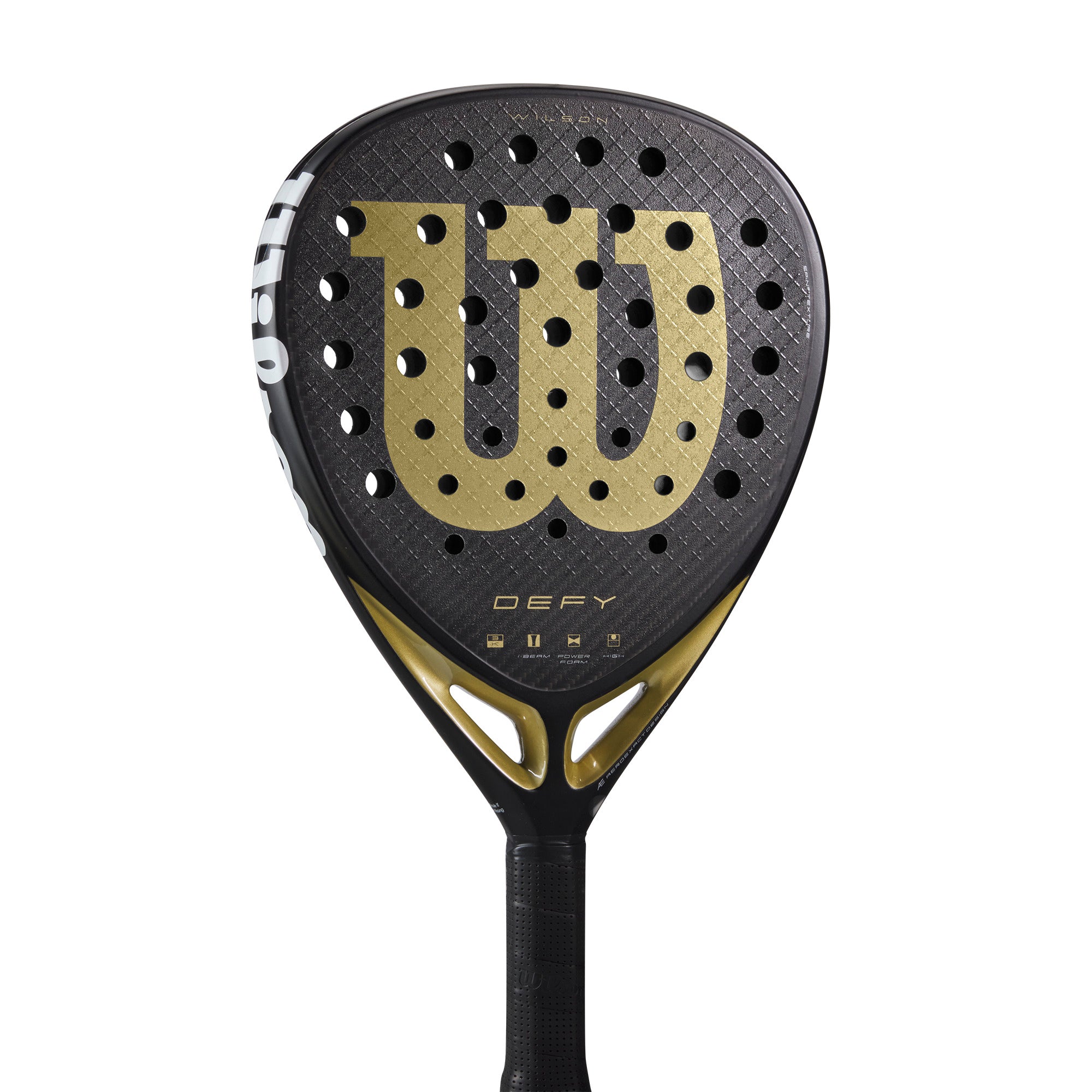 מחבט פאדל Wilson Defy V1 Padel Racket | וילסון עם עיצוב שחור וזהב וגוף יהלומי