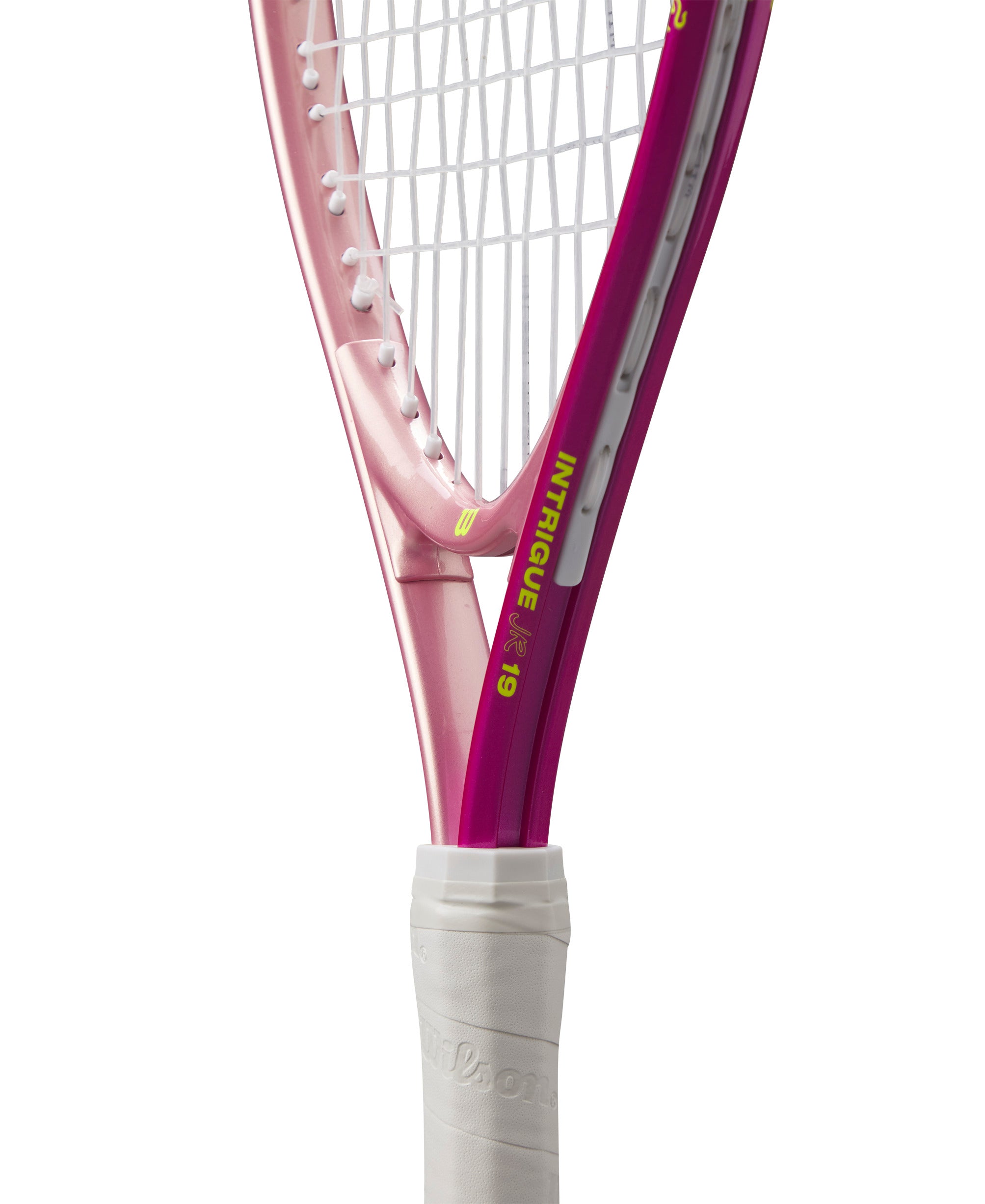 מחבט טניס לילדות Wilson Intrigue Jr 19 Tennis Racket | וילסון - פרטי המחבט והעיצוב הצבעוני שלו.