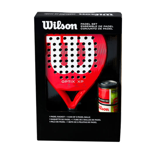 ערכת מחבט פאדל וילסון + 3 כדורים | Optix xp Padel box Wilson
