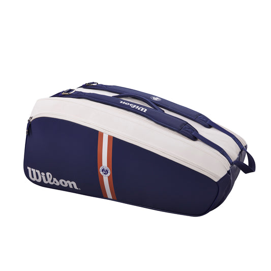 תיק טניס Wilson Roland Garros Premium 9PK | וילסון בצבעים כחול ולבן עם עיצוב מודרני ואולטימטיבי.