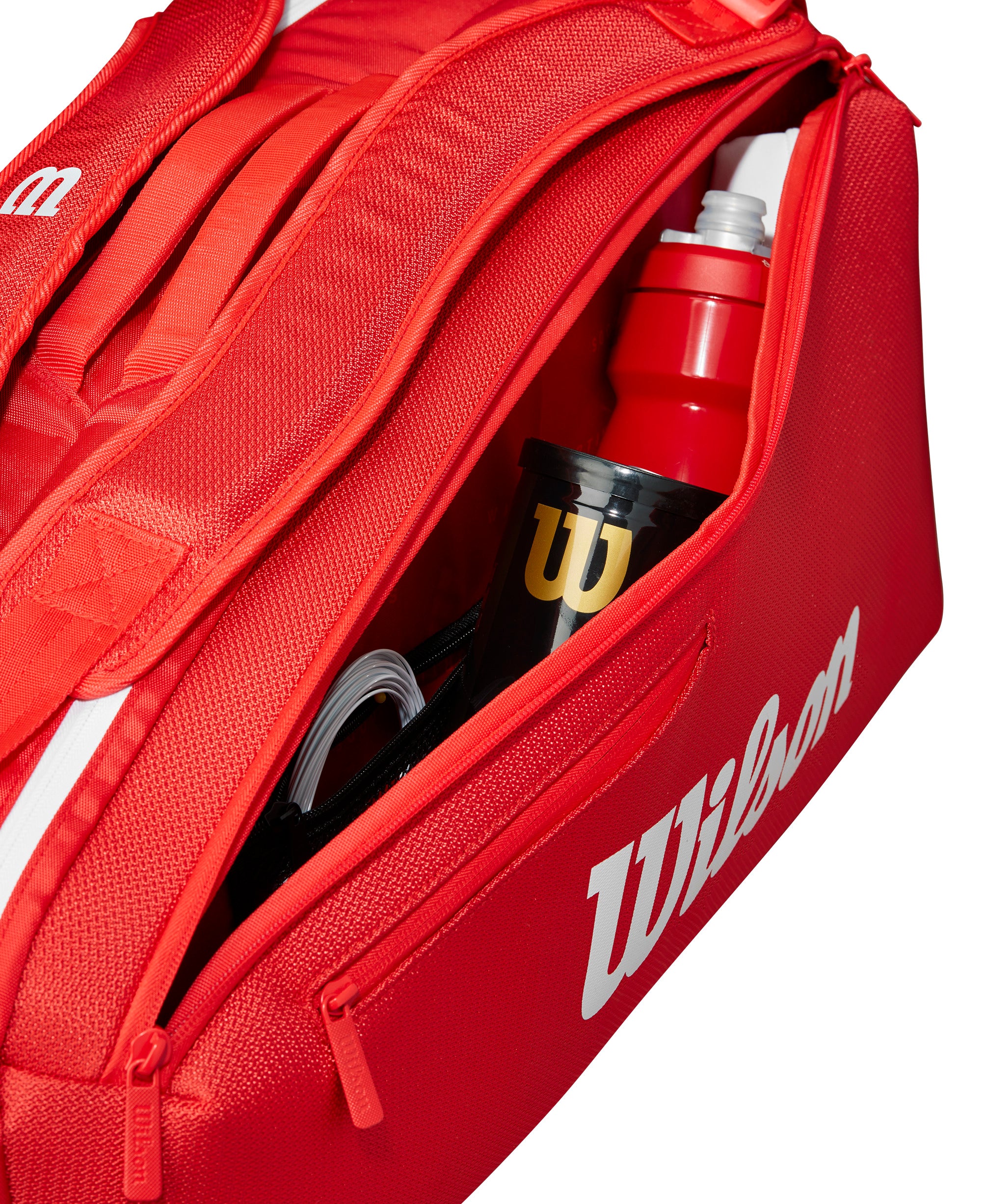 תיק לציוד וילסון עד 6 מחבטי טניס | Super Tour Red 6 Pack Wilson