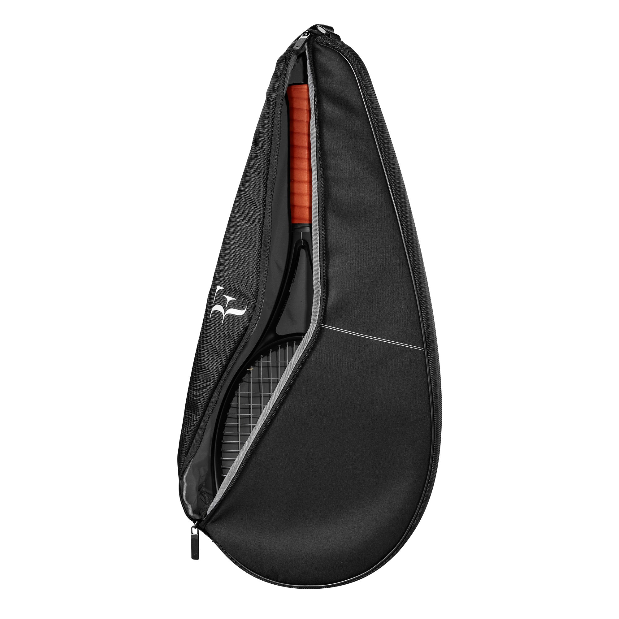 כיסוי למחבט טניס | Rf Racquet Cover Black - כיסוי מחבט טניס RF מבית Wilson, בצבע שחור עם עיצוב יוקרתי.