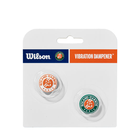 בולם וילסון זעזועים | RG Dampener 2 Pack Clay/Green Wilson - זוג בולמי זעזועים עיצוב לוגו רולאן גארוס.