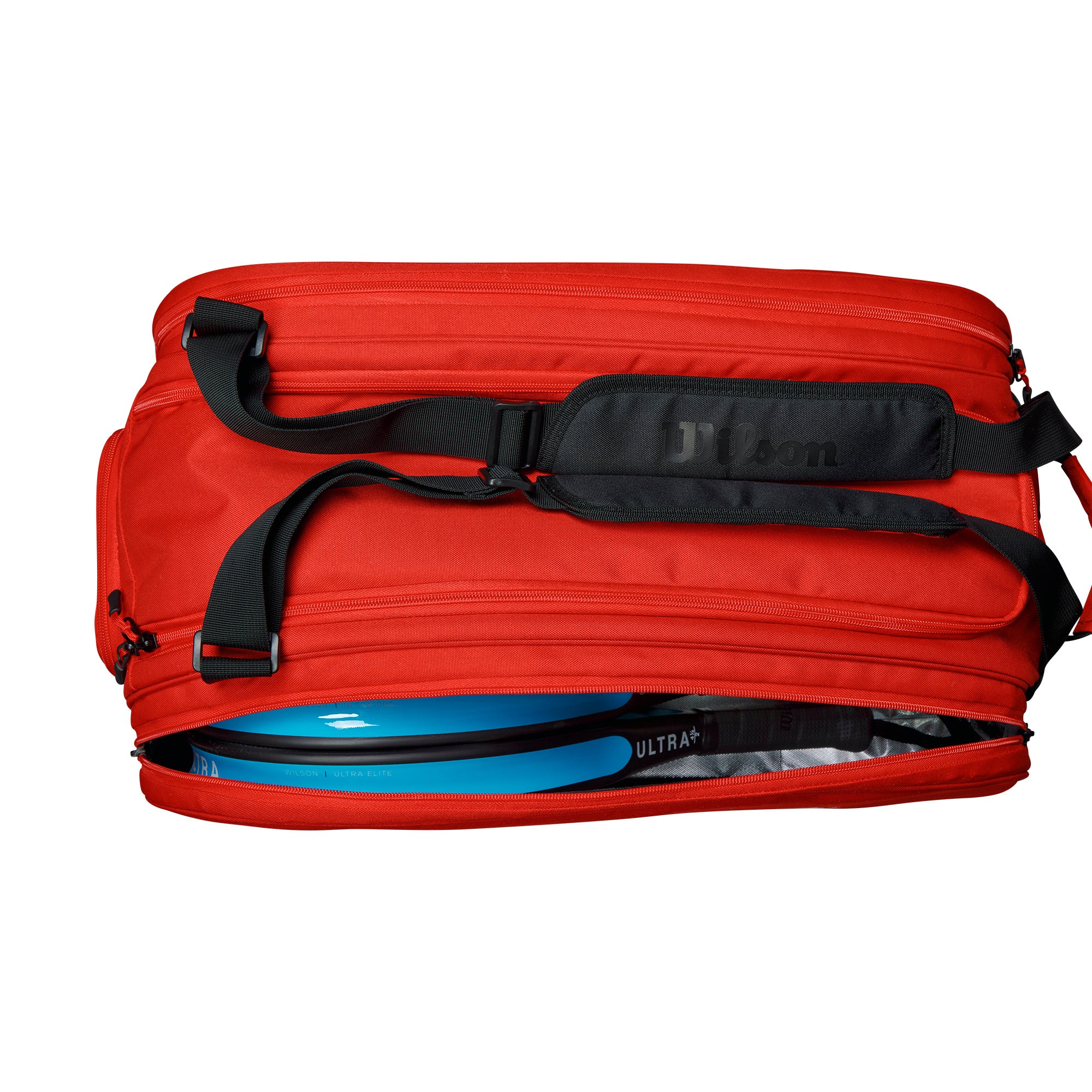 תיק פאדל Wilson Tour Red Padel | וילסון בצבע אדום, מיועד לשחקני פאדל עם עיצוב פונקציונלי.