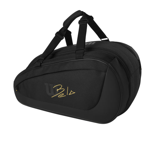 תיק פאדל Wilson Bela Super Tour Padel Black | וילסון – תיק איכותי ועמיד לשחקני פדל עם עיצוב יוקרתי.