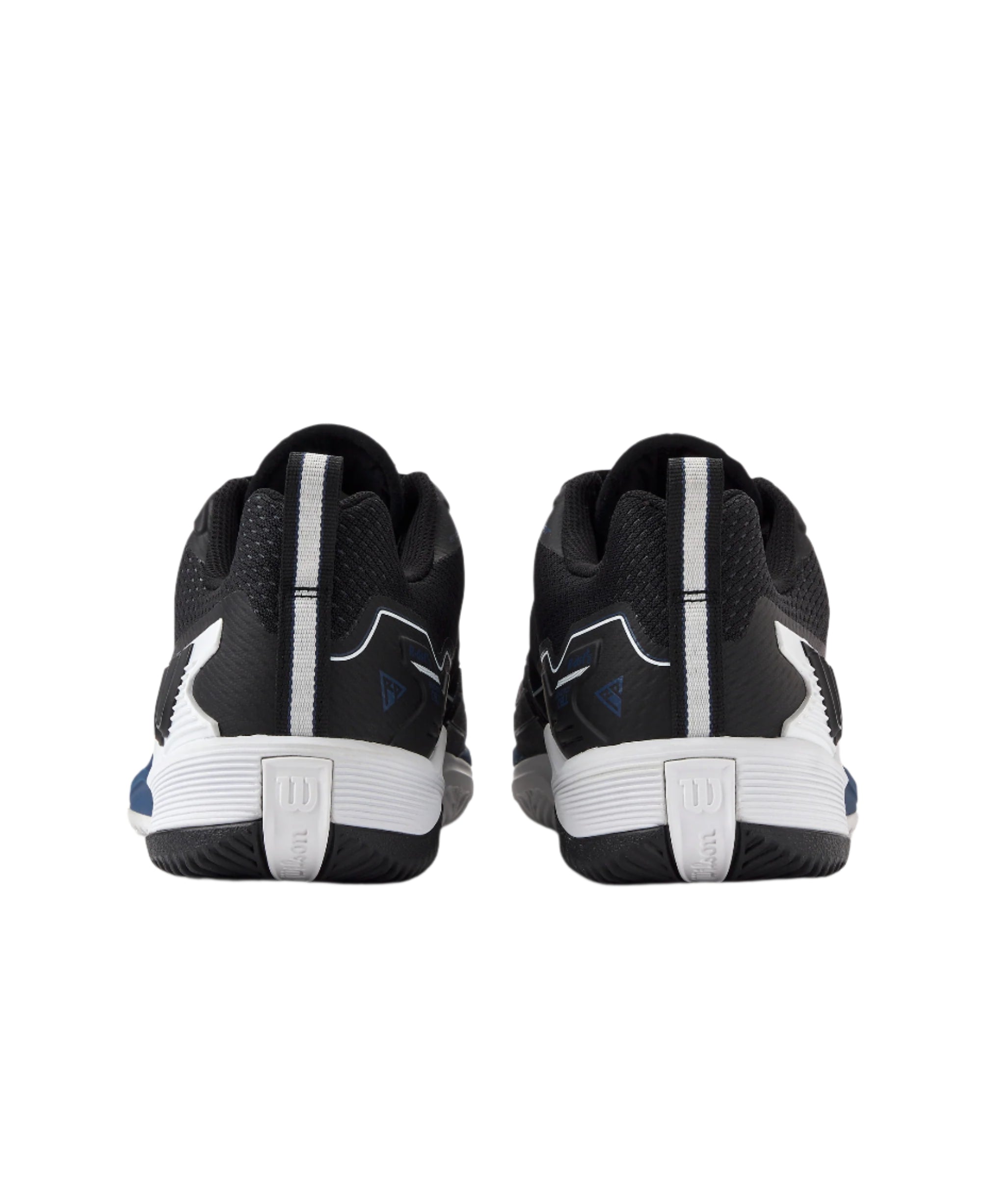 נעלי טניס גברים Wilson Rush Pro 4.5 | וילסון - מבט אחורי על הנעליים צבע שחור ולבן
