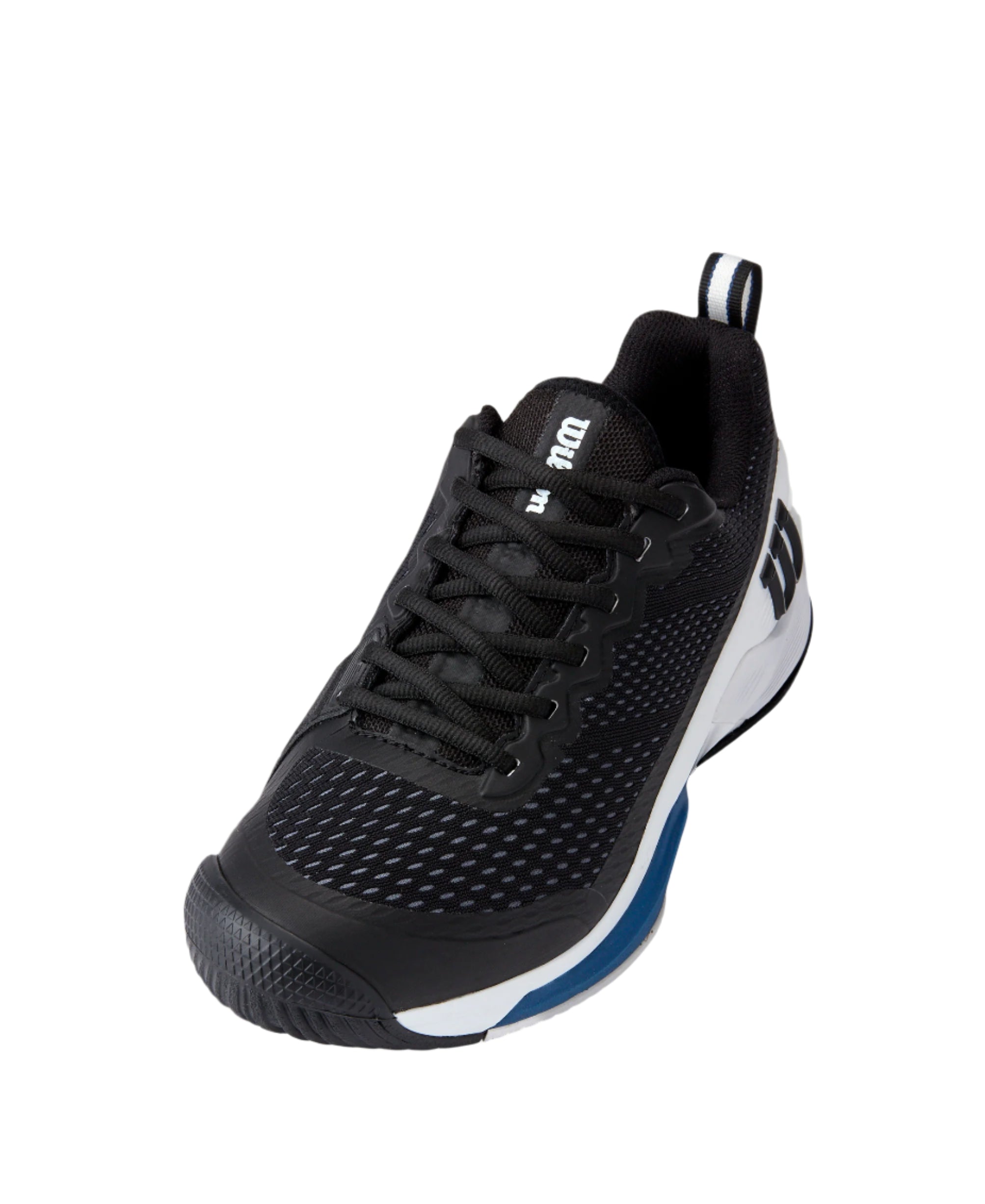 נעלי טניס גברים Wilson Rush Pro 4.5 | וילסון - נעלי טניס שחורות עם רשת אוורור ועיצוב מודרני