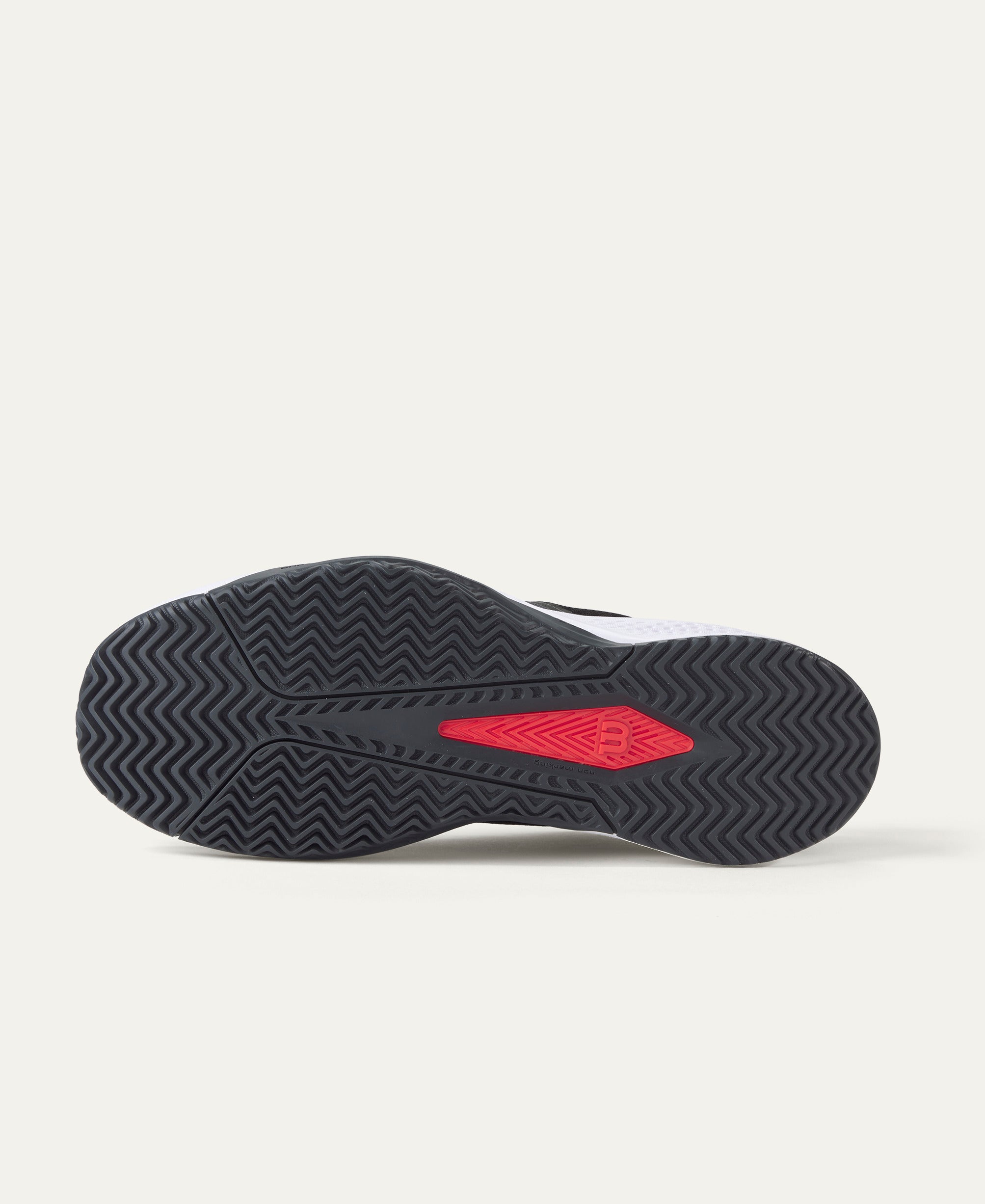 סוליית נעלי טניס גברים Wilson Rush Pro Lite | וילסון בצבעים לבן ושחור עם עיצוב אחיזה טוב