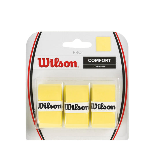 וילסון גריפ | Pro OverGrip Yellow – שלישיית סרטי גריפ באיכות גבוהה, צבע צהוב.