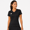 חולצת וי וילסון שחור לבנות ונשים | Women V T-Shirt Wilson