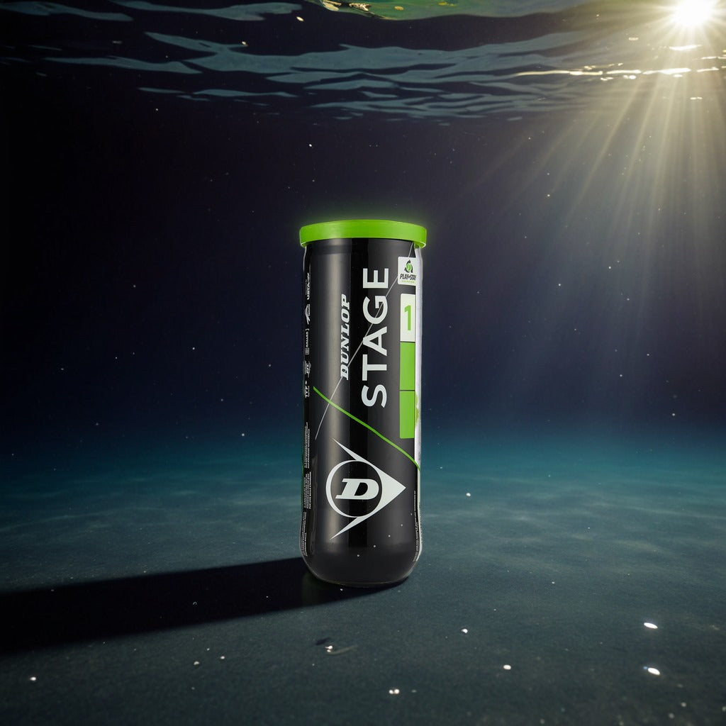 קופסת כדורי טניס Dunlop Stage 1 Green Pressure (3 כדורים בקופסה) | דנלופ