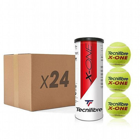קרטון כדורי טניס Tecnifibre X-One (72 כדורים | 3 כדורים בקופסה) | טכניפייבר