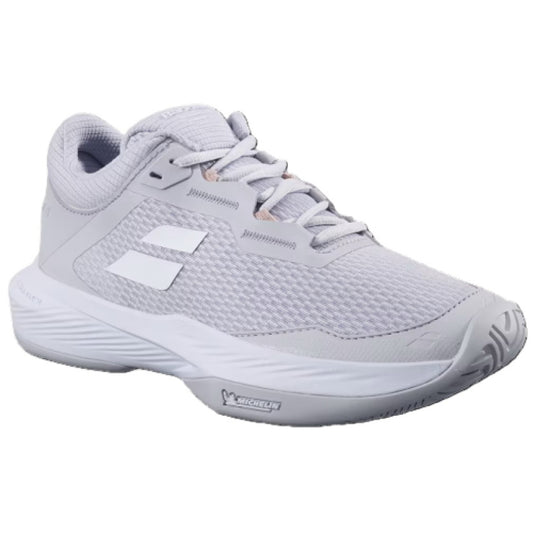נעלי טניס נשים Babolat SFX4 AC Women Silver | בבולט - נעליים קלות ואווריריות על פלטפורמת ספורטיבית.