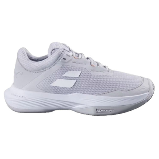 נעלי טניס נשים Babolat SFX4 AC Women Silver | בבולט - נעליים קלות עם תמיכה מרשימה ועיצוב מודרני.