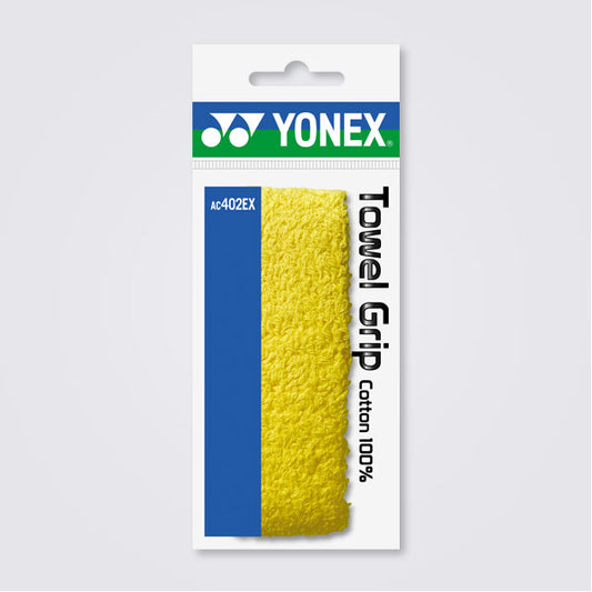 גריפ מגבת למחבטי בדמינטון YONEX AC402EX | יונקס - גריפ מגבת צהוב באיכות גבוהה