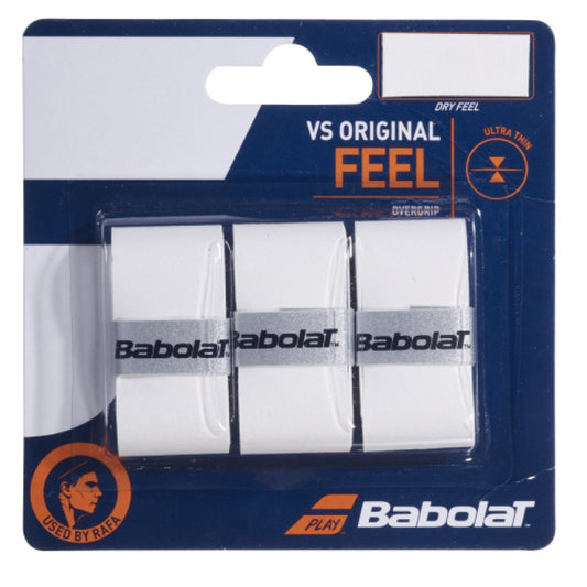 אוברגריפ (Overgrip) בבולט VS Original X3 Babolat Yellow/Black/White - 3 יחידות במארז עם תחושת יבש ודיוק במגע