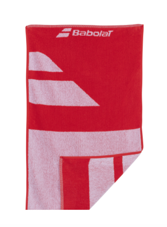 מגבת טניס בבולט Medium Towel Babolat בצבע אדום, 100% כותנה, מושלמת למגרש הטניס.