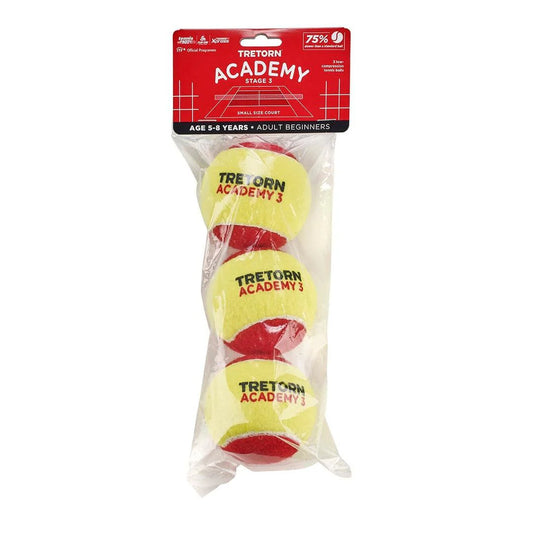 כדורי טניס רכים Tretorn Red 25% (3 כדורים בקופסה) | טרטורן במארז נוח של שלושה כדורים.
