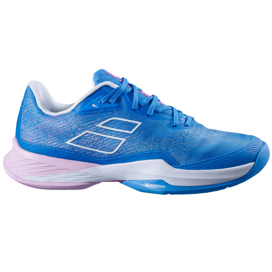 נעלי טניס נשים Babolat Jet Mach 3 AC Women Blue | בבולט - דגם בצבע כחול עם עיצוב חדשני ולתמיכה מצוינת.
