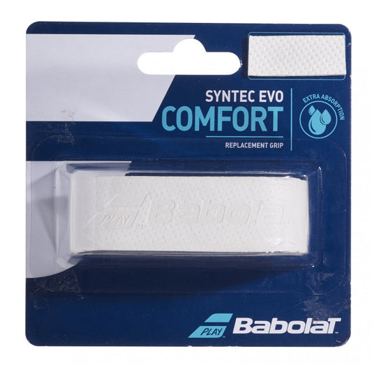גריפ (עורית) בבולט Syntec Evo Babolat לבן באריזת נוחות עם ספיגה גבוהה.