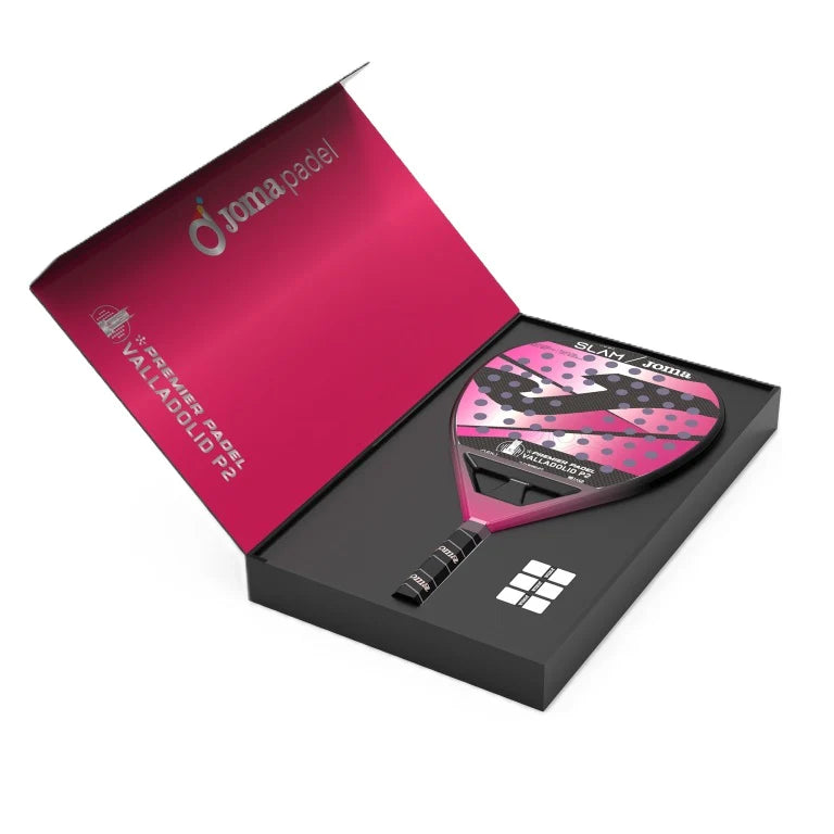מחבט פאדל Joma SLAM PRO PREMIER PÁDEL PADDLE RACKET BLACK PINK | גומה בתוך קופסה אלגנטית.