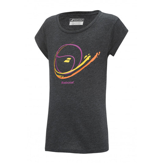 חולצת טניס בנות בבולט Exercise Message Tee Girl Babolat
