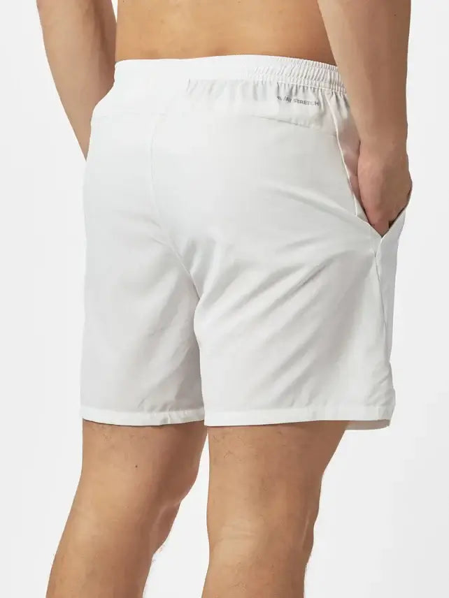 מכנסי טניס גברים לוטו TECH IV - D4 SHORT7 LOTTO בגזרה קלה ונוחה, מראה אחורי עם גמישות ותנועה חופשית.