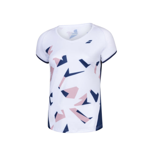 חולצת טניס בנות בבולט Compete Cap Sleeve Top Girl Babolat